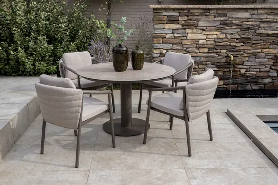 Diningtafel Sarah 120 75 Terre 4SO Printed Keramiek Tafel Buiten Tuintafel 4 Seasons Outdoor - afbeelding 2