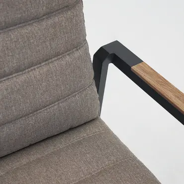 Donna verstelbare stoel met kussen woodlook arm, Sens-line, Tuinmeubels.nl