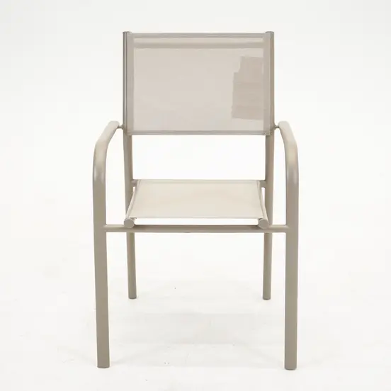 Duca loungestoel zand voor, vita, tuinmeubels.nl