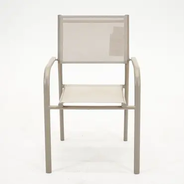 Duca loungestoel zand voor, vita, tuinmeubels.nl