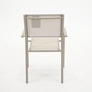 Duca loungestoel zand achter, vita, tuinmeubels.nl