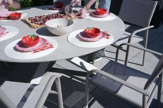 Duca loungestoel zand sfeer, vita, tuinmeubels.nl