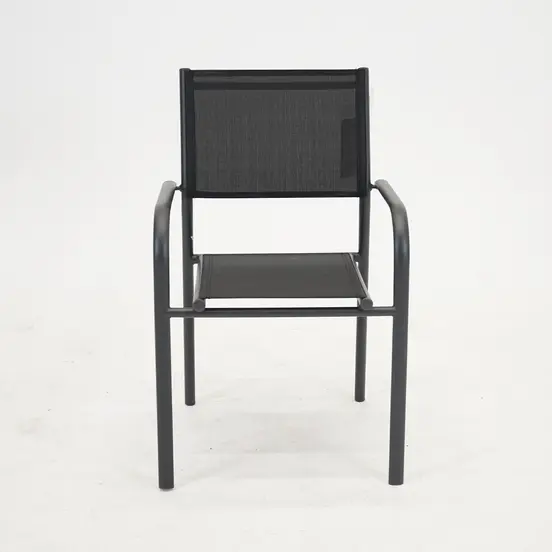 Duca loungestoel zwart voor, vita, tuinmeubels.nl