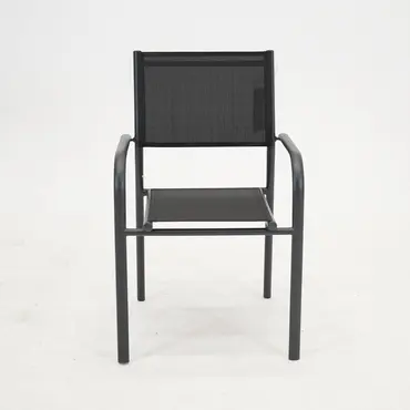 Duca loungestoel zwart voor, vita, tuinmeubels.nl