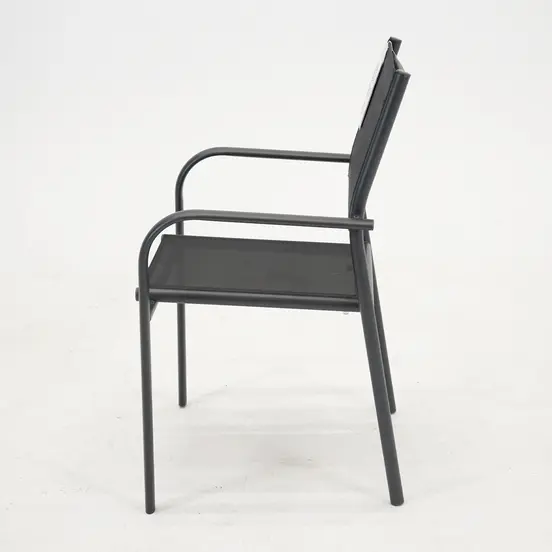 Duca loungestoel zwart zij, vita, tuinmeubels.nl