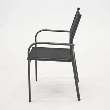 Duca loungestoel zwart zij, vita, tuinmeubels.nl