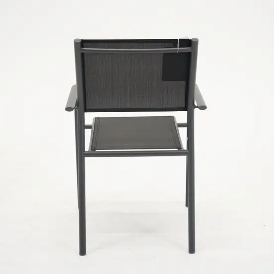 Duca loungestoel zwart achter, vita, tuinmeubels.nl