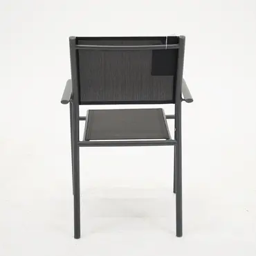 Duca loungestoel zwart achter, vita, tuinmeubels.nl