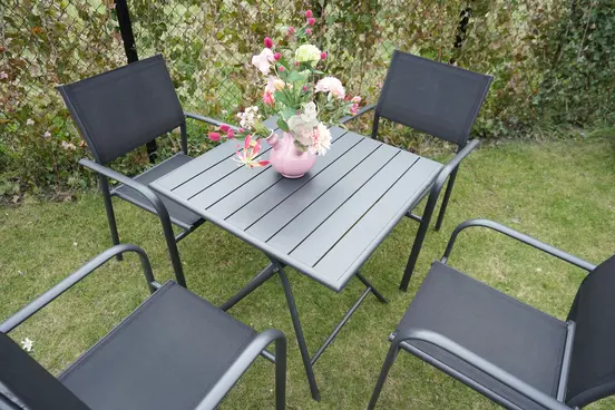 Duca loungestoel zwart sfeer, vita, tuinmeubels.nl