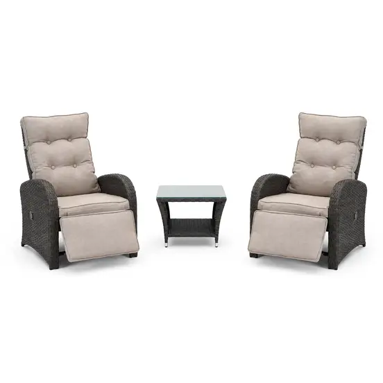 Duoset Melia met beige kussen, Vita, tuinmeubels.nl