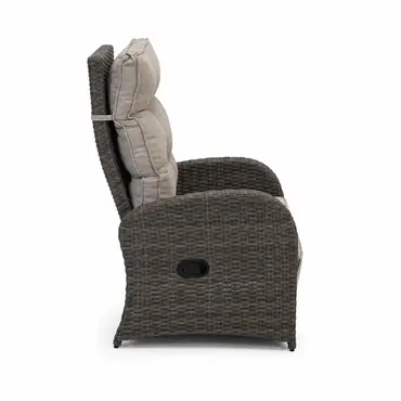 Duoset Melia met beige kussen achterkant, Vita, tuinmeubels.nl