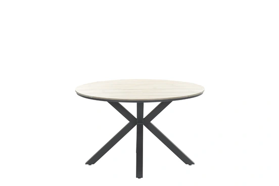 Edison tafel Ø122 cm zwartteak, Garden Impressions, tuinmeubels.nl