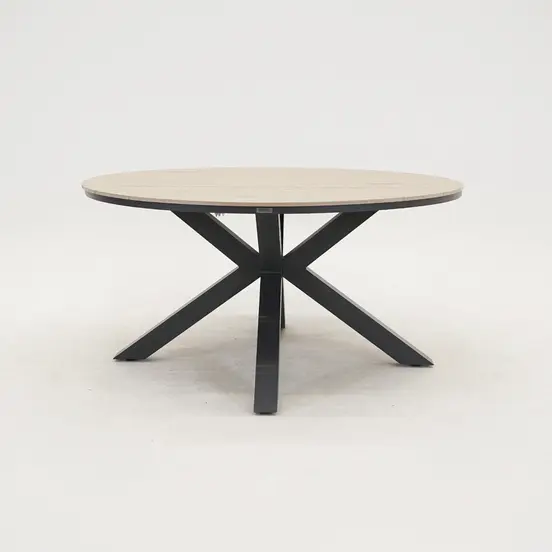 Edison tafel Ø148 cm zwartteak, Garden Impressions, tuinmeubels.nl