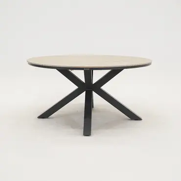 Edison tafel Ø148 cm zwartteak, Garden Impressions, tuinmeubels.nl