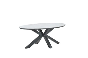 Edison tafel 180x115xH75 cm blackgrey teak, Garden Impressions, tuinmeubels.nl