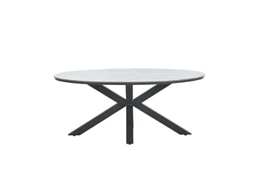 Edison tafel 180x115xH75 cm blackgrey teak schuin, Garden Impressions, tuinmeubels.nl