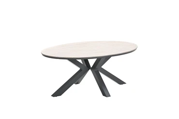 Edison tafel 180x115xH75 cm blacklight teak, Garden Impressions, tuinmeubels.nl