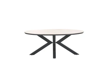 Edison tafel 180x115xH75 cm blacklight teak zijkant, Garden Impressions, tuinmeubels.nl