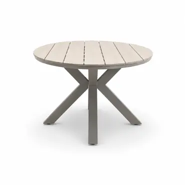 Edison tafel 220x115xH75 cm taupeteak zijkant 2, Garden Impressions, tuinmeubels.nl
