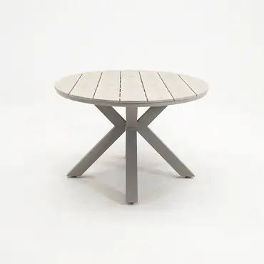 Edison tafel 220x115xH75 cm taupe/teak - afbeelding 3