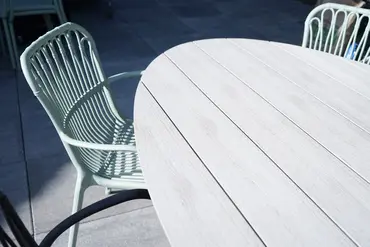 Edison tafel 220x115xH75 cm taupeteak sfeer, Garden Impressions, tuinmeubels.nl