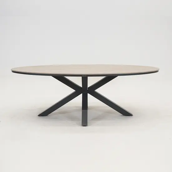 Edison tafel 220x115xH75 cm zwartteak, Garden Impressions, tuinmeubels.nl