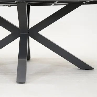 Edison tafel 220x115xH75 cm zwartteak achterkant, Garden Impressions, tuinmeubels.nl