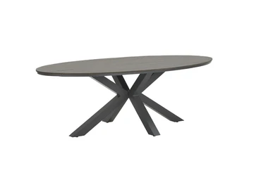 Edison tafel 280x140xH75 cm carbongrey teak, Garden Impressions, tuinmeubels.nl