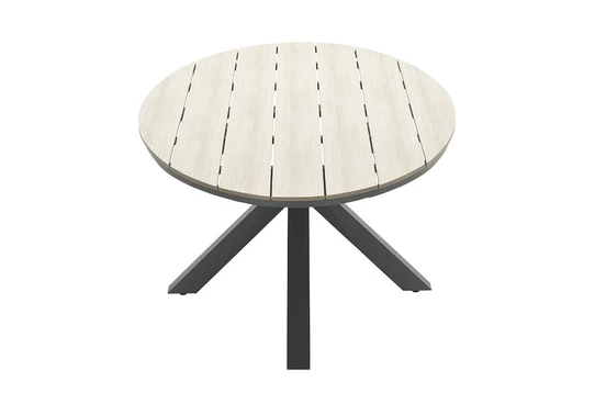 Edison tafel 280x140xH75 cm carbon light teak bovenkant, Garden Impressions, tuinmeubels.nl