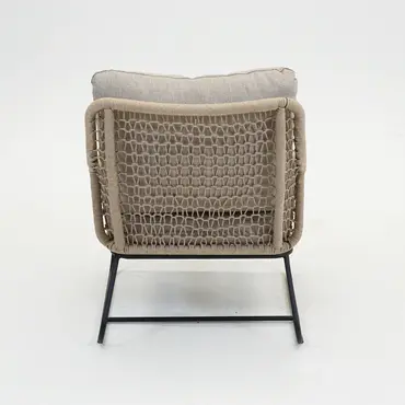 Emilia lounge stoel bruin achterkant, Vita tuinmeubelen, Tuinmeubels.nl