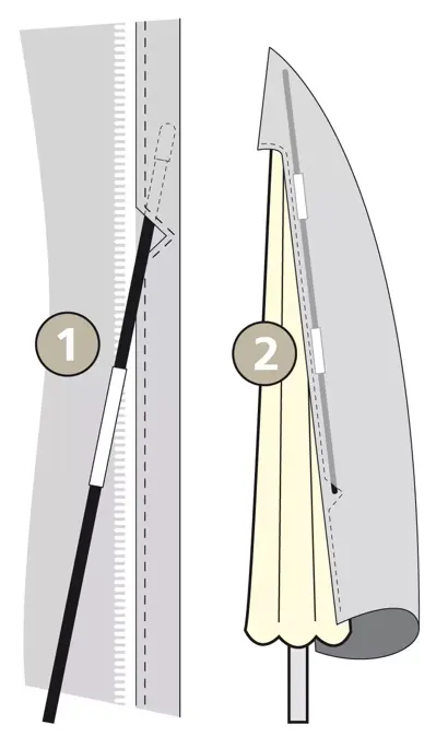 Eurotrail Parasolhoes 240x45 Poly - afbeelding 3