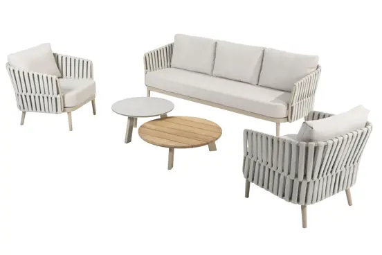 Eva loungeset met Emma salontafels set 1, 4 Seasons Outdoor, Tuinmeubels