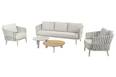 Eva loungeset met Emma salontafels set 2, 4 Seasons Outdoor, Tuinmeubels