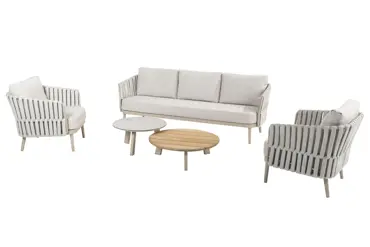 Eva loungeset met Emma salontafels, 4 Seasons Outdoor, Tuinmeubels