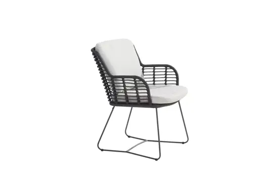 Fabrice dining chair antraciet zijkant, 4 Seasons Outdoor, tuinmeubels