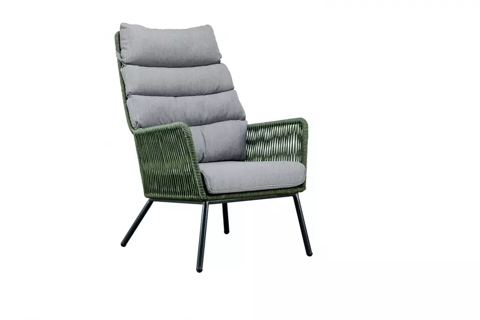 SUNS Faros lounge chair Green Rope incl. zit- and rug kussen