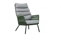 Faros lounge chair Green Rope incl. zit- and rug kussen