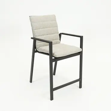 Genua Barchair met kussen antraciet, Sens-Line, Tuinmeubels.nl