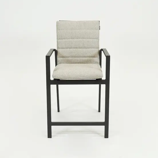 Genua Barchair met kussen antraciet voorkant, Sens-Line, Tuinmeubels.nl