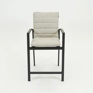 Genua Barchair met kussen antraciet voorkant, Sens-Line, Tuinmeubels.nl