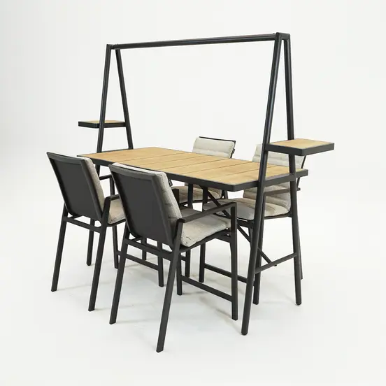 Genua Barchair met kussen antraciet sfeer, Sens-Line, Tuinmeubels.nl