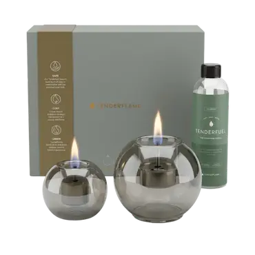 Globus 10 & 15 Graphite + 0,5ltr Tenderfuel, Tenderflame, tuinmeubels.nl