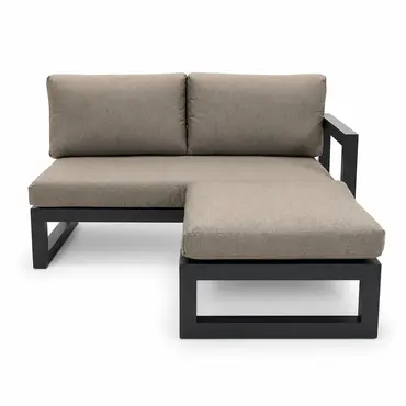 Grosso 2-zits bank L + hocker beige, Vita, Tuinmeubels.nl