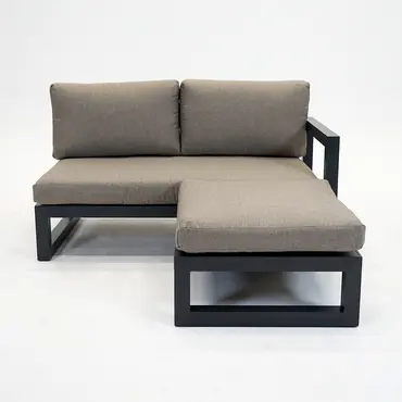 Grosso 2-zits bank L + hocker beige, Vita, Tuinmeubels.nl