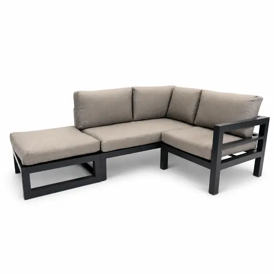 Grosso 2-zits bank L + hocker + hoek beige, Vita, Tuincentrumoutlet
