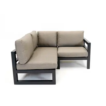 Grosso 2-zits bank L + hoek beige, Vita, Tuinmeubels.nl
