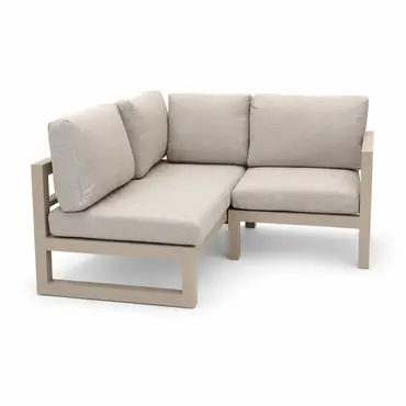 Grosso 2-zits bank L + hoek beige, Vita, Tuinmeubels.nl