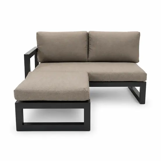 Grosso 2-zits bank R+ hocker beige, Vita, Tuinmeubels.nl