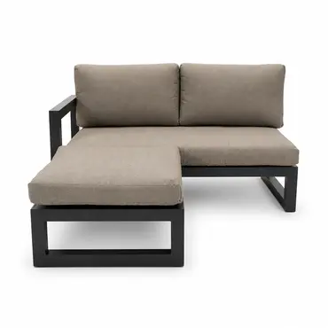 Grosso 2-zits bank R+ hocker beige, Vita, Tuinmeubels.nl