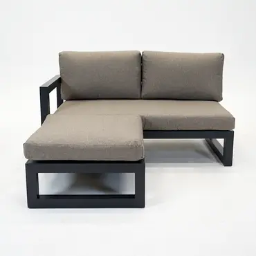 Grosso 2-zits bank R+ hocker beige, Vita, Tuinmeubels.nl